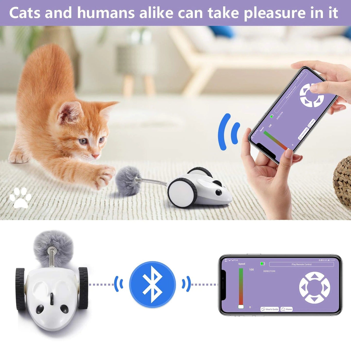 Smart App-Controlled Electric Mouse Cat Toy
